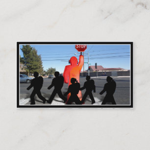 Crossing Guard w/Kids on the Street Business Card
