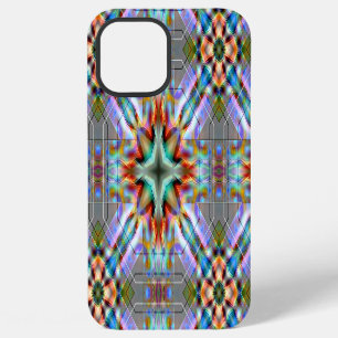 Crossing lines and orange spots generating flames  iPhone 12 pro max case