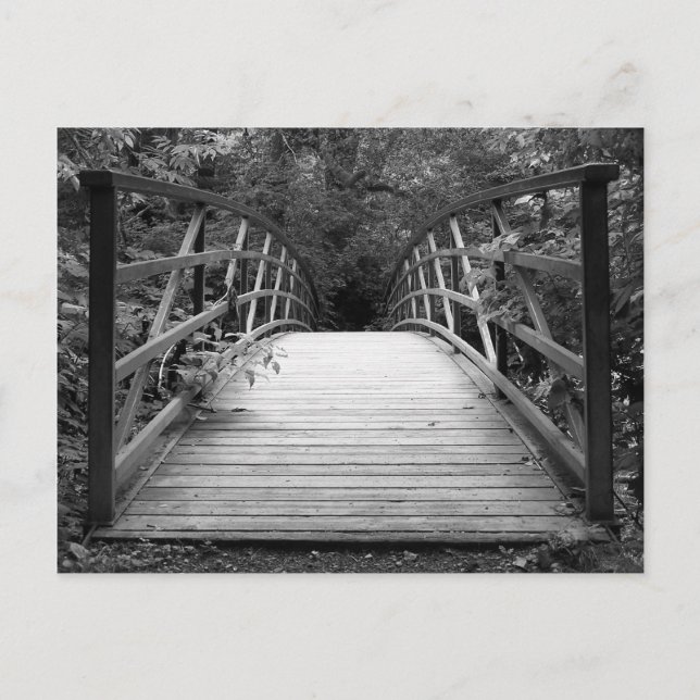 Crossing Over (b&w) Postcard (Front)