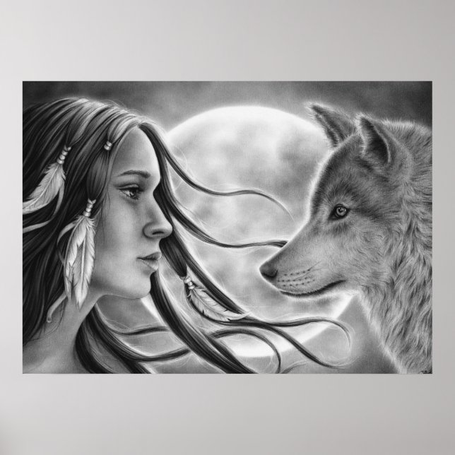 Crossing Spirits Wolf Poster (Front)