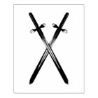 Crossing Swords Vertical Rubber Stamp