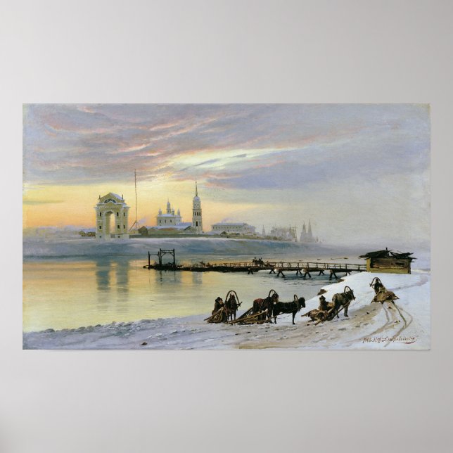 Crossing the Angara in Irkutsk - Poster (Front)