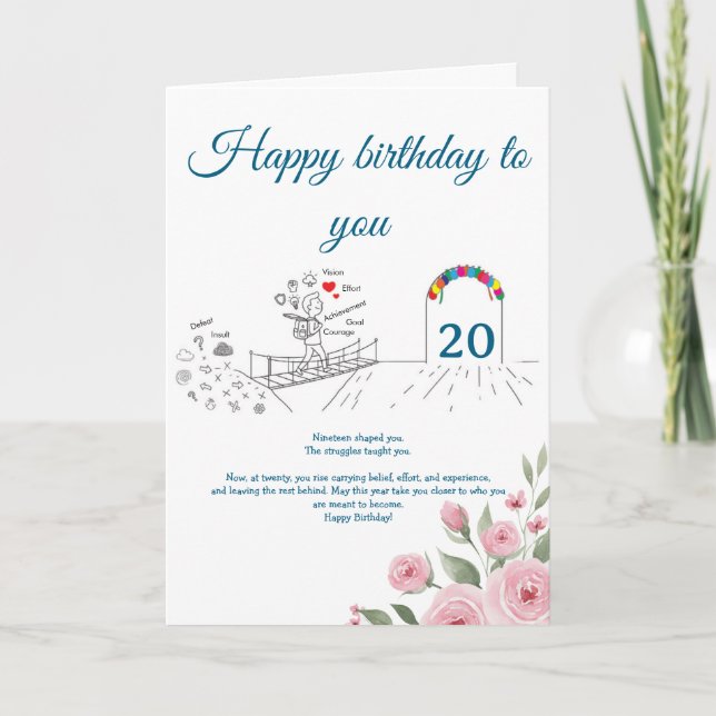 Crossing the Bridge Forward, Birthday Card (Front)