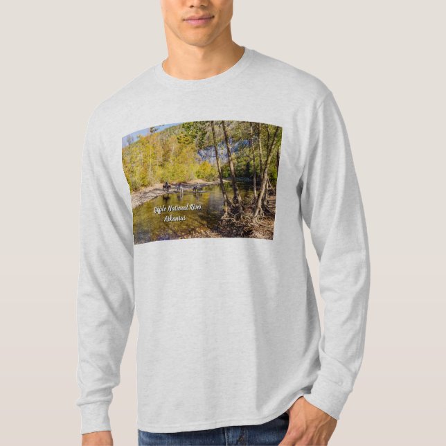Crossing The Buffalo River Men Long Sleeve Shirt (Front)