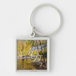Crossing The Buffalo River Square Keychain