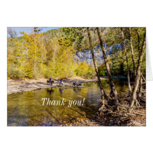 Crossing The Buffalo River Thank You Card