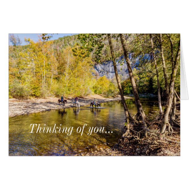 Crossing The Buffalo River Thinking Of U Card (Front Horizontal)