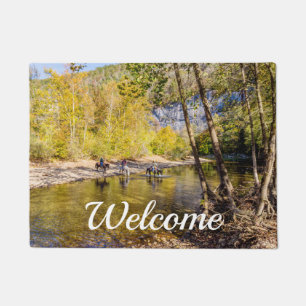 Crossing The Buffalo River Welcome Doormat
