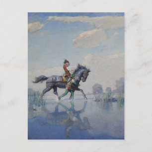 Crossing the Fens, c. 1916 by N.C. Wyeth Postcard