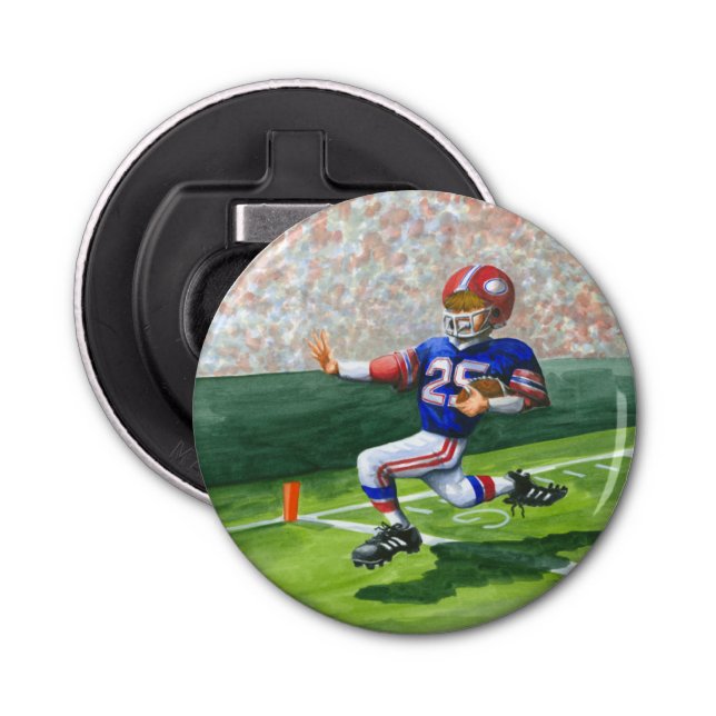 Crossing the Goal Line for a Touchdown Bottle Opener (Front)