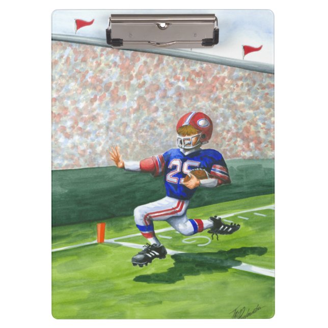 Crossing the Goal Line for a Touchdown Clipboard (Front)