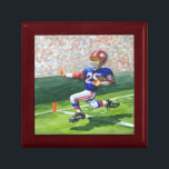 Crossing the Goal Line for a Touchdown Gift Box<br><div class="desc">Hear the crowd roar as they watch their favourite football player crossing the goal line for a touchdown! Jay Throckmorton painted this dynamic scene. Buy a copy for yourself or give it as a gift to the football fan in your life!</div>