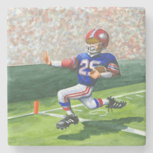 Crossing the Goal Line for a Touchdown Stone Coaster