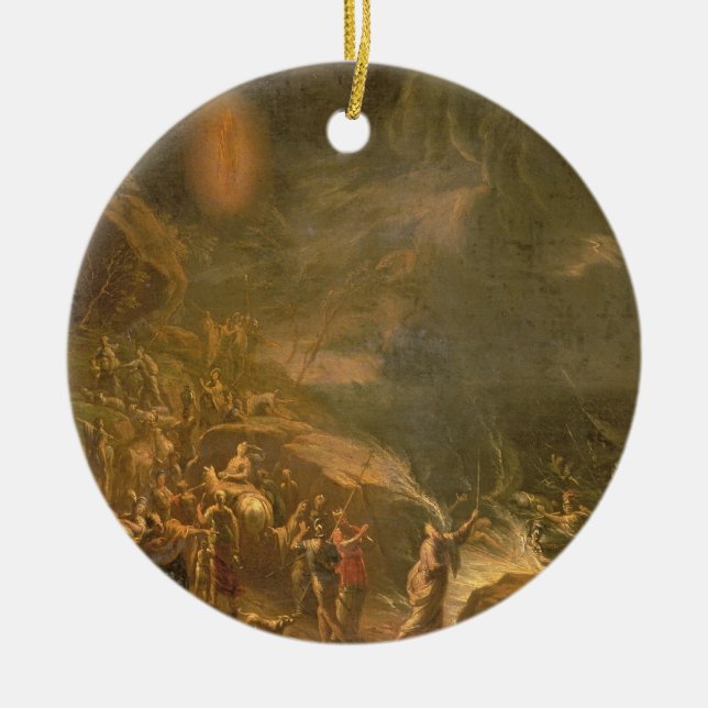 Crossing the Red Sea Ceramic Tree Decoration (Front)