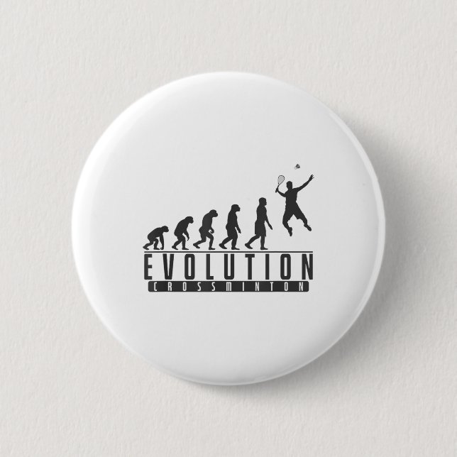 Crossminton Evolution Speedminton  6 Cm Round Badge (Front)