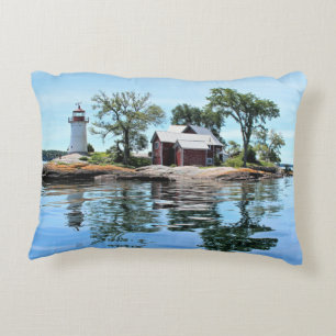 Crossover Island Lighthouse New York Accent Pillow