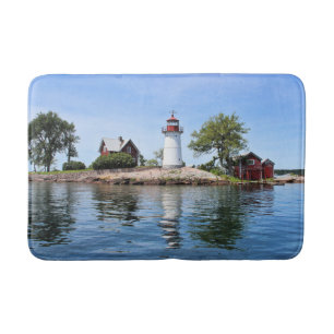 Crossover Island Lighthouse, New York Bath Mat