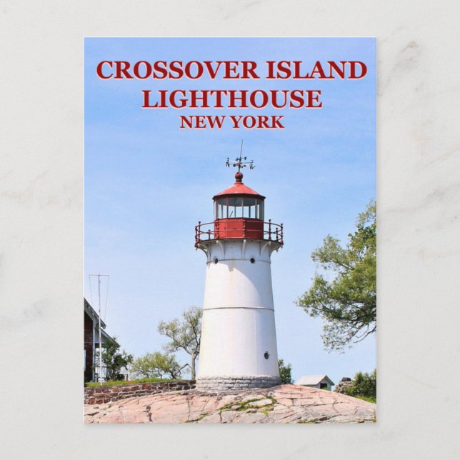Crossover Island Lighthouse, New York Postcard (Front)