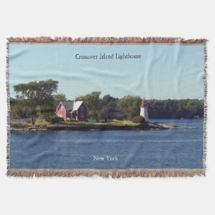 Crossover Island Lighthouse throw blanket