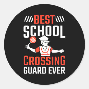 Crosswalk Attendant Best School Crossing Guard Classic Round Sticker