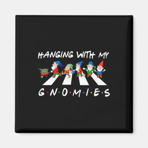 Crosswalk Fun Christmas Hanging With My Gnomies Fr Magnet