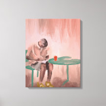 Crossword at the Cafe Painting