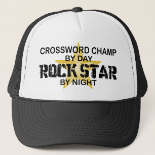 Crossword Champ Rock Star by Night Trucker Hat