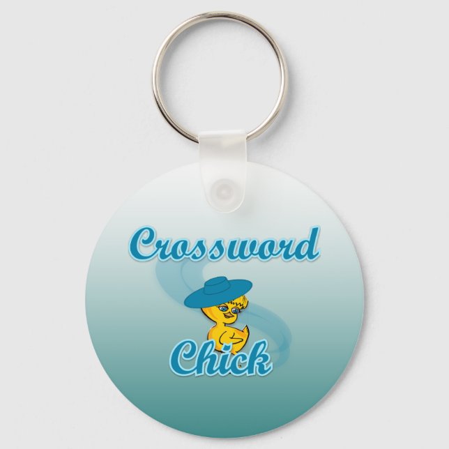 Crossword Chick #3 Key Ring (Front)