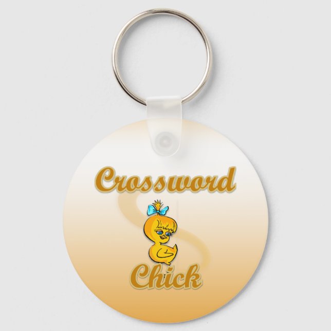 Crossword Chick Key Ring (Front)