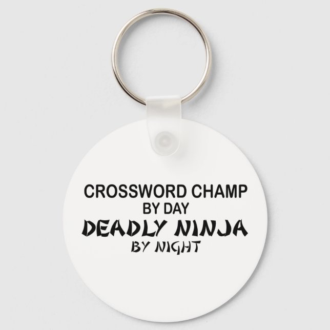 Crossword Deadly Ninja by Night Key Ring (Front)