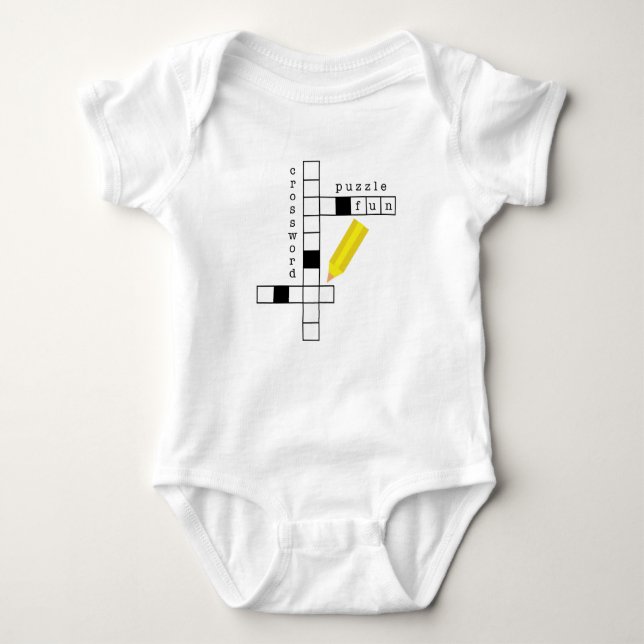 Crossword Fun Baby Bodysuit (Front)
