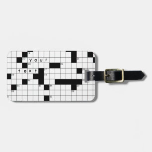 Crossword Grid Luggage Tag