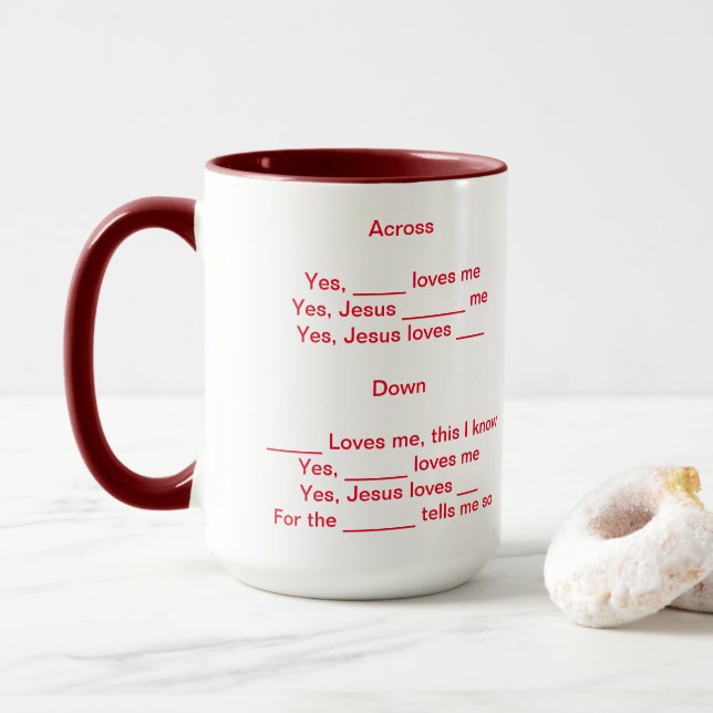 Crossword Mug (With Donut)