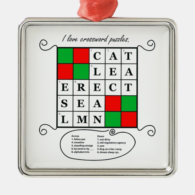 Crossword Ornament (Front)