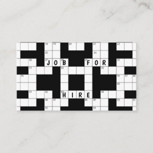 Crossword Puzzle Business Business Card