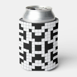 Crossword Puzzle Design Beverage Can Cooler