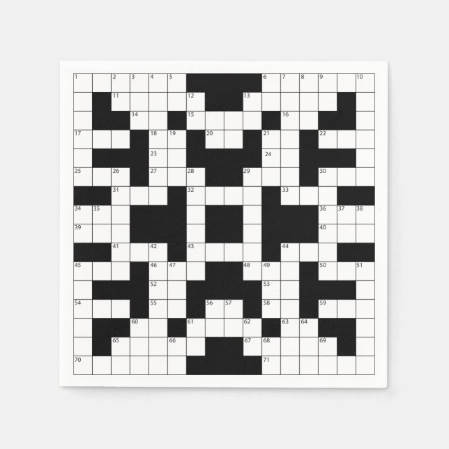 Crossword Puzzle Design Paper Napkin (Front)