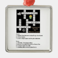 Crossword Puzzle for Movie Lovers Ornament