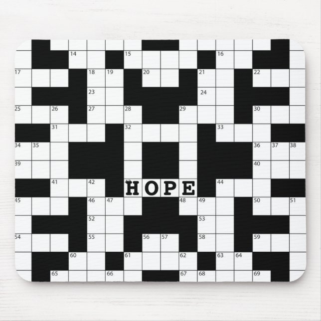 crossword puzzle game mouse pad (Front)