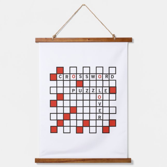 Crossword Puzzle Lover Hanging Tapestry (Front)