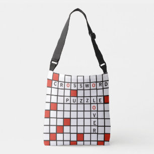 crossword puzzle lovers crossbody bag