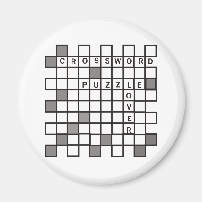 Crossword Puzzle Lovers Magnet (Front)