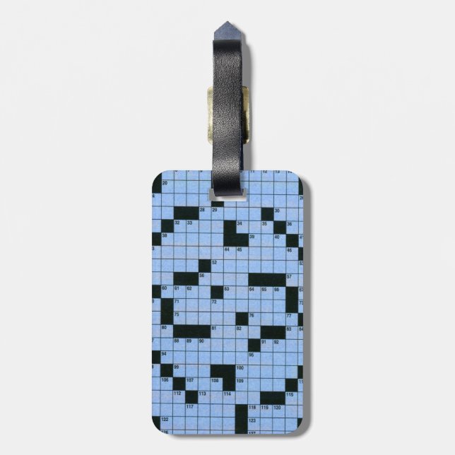 Crossword Puzzle Luggage Tag (Back Vertical)