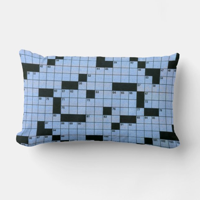 Crossword Puzzle Lumbar Cushion (Front)