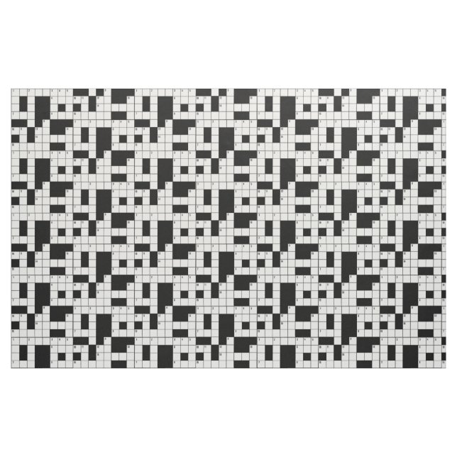 Crossword Puzzle Pattern Fabric (Fat Quarter)