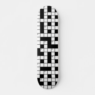 Crossword Puzzle Pattern  Skateboard