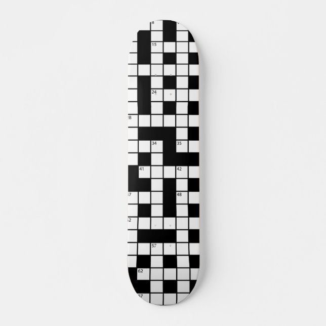 Crossword Puzzle Pattern  Skateboard (Front)