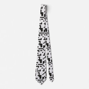 crossword puzzle pattern tie