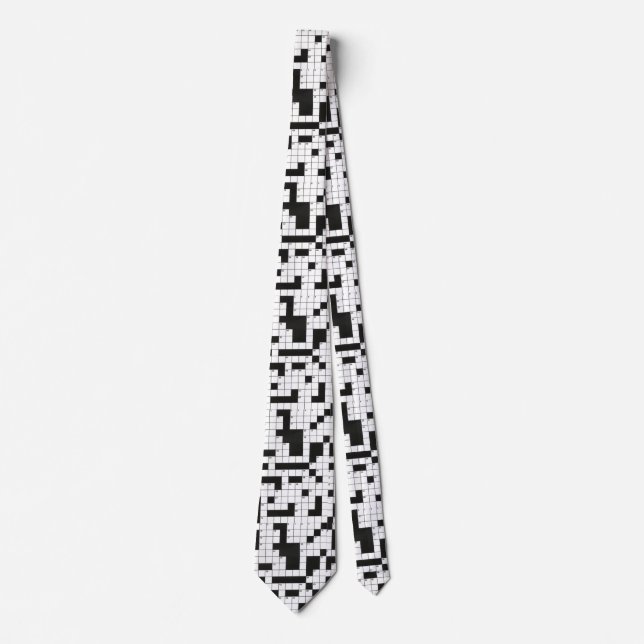 crossword puzzle pattern tie (Front)