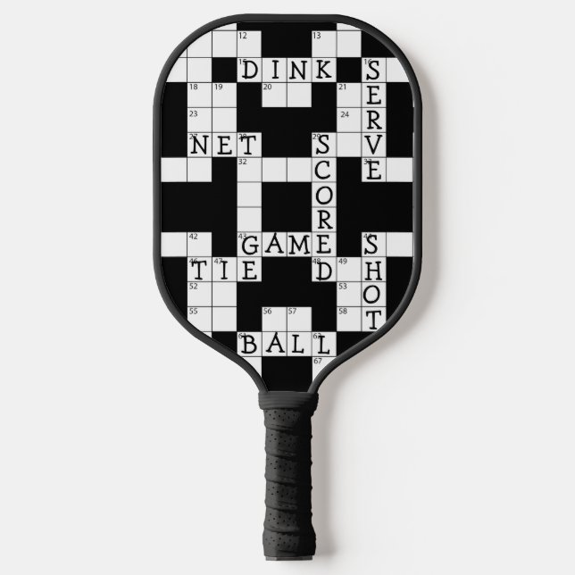 Crossword Puzzle PIckleball Words Pickleball Paddle (Front)
